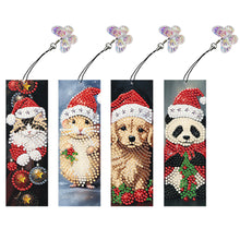 Load image into Gallery viewer, 4Pcs Special Shape Christmas Tree Diamond Painting Bookmark for Reading Day Gift
