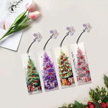Load image into Gallery viewer, 4Pcs Special Shape Christmas Tree Diamond Painting Bookmark for Reading Day Gift
