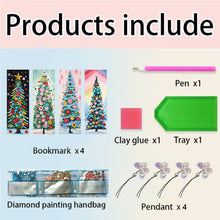Load image into Gallery viewer, 4Pcs Special Shape Christmas Tree Diamond Painting Bookmark for Reading Day Gift
