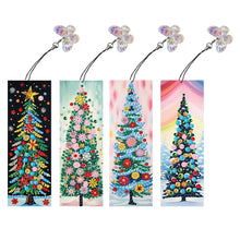 Load image into Gallery viewer, 4Pcs Special Shape Christmas Tree Diamond Painting Bookmark for Reading Day Gift
