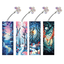 Load image into Gallery viewer, 4Pcs Special Shape Christmas Tree Diamond Painting Bookmark for Reading Day Gift
