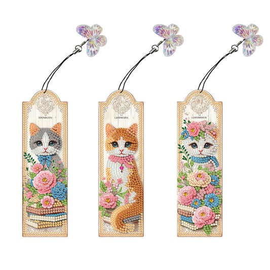 3Pcs Special Shape Animals 5D DIY Diamond Painting Bookmark for Reading Day Gift