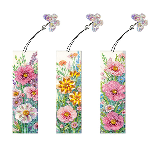 3Pcs Special Shape Animals 5D DIY Diamond Painting Bookmark for Reading Day Gift