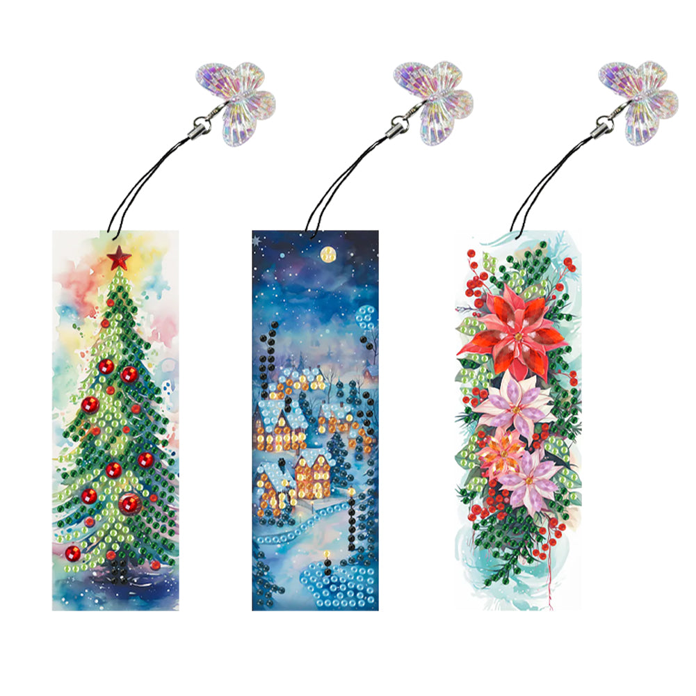 3Pcs Special Shape Animals 5D DIY Diamond Painting Bookmark for Reading Day Gift
