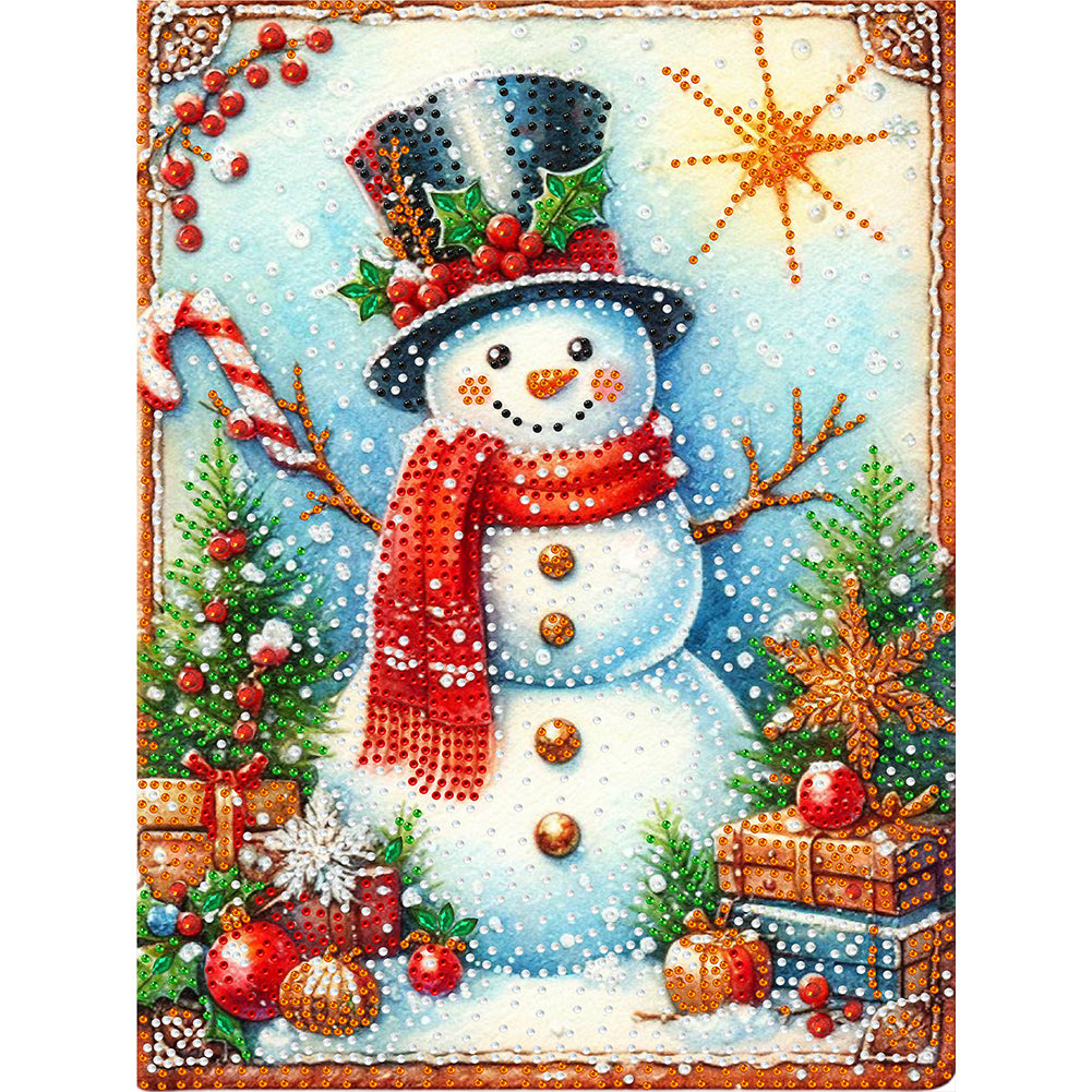Diamond Painting - Partial Special Shaped - Snowman (30*40CM)