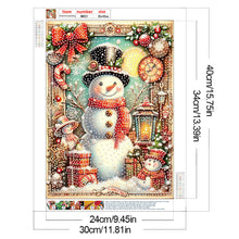 Load image into Gallery viewer, Diamond Painting - Partial Special Shaped - Snowman (30*40CM)
