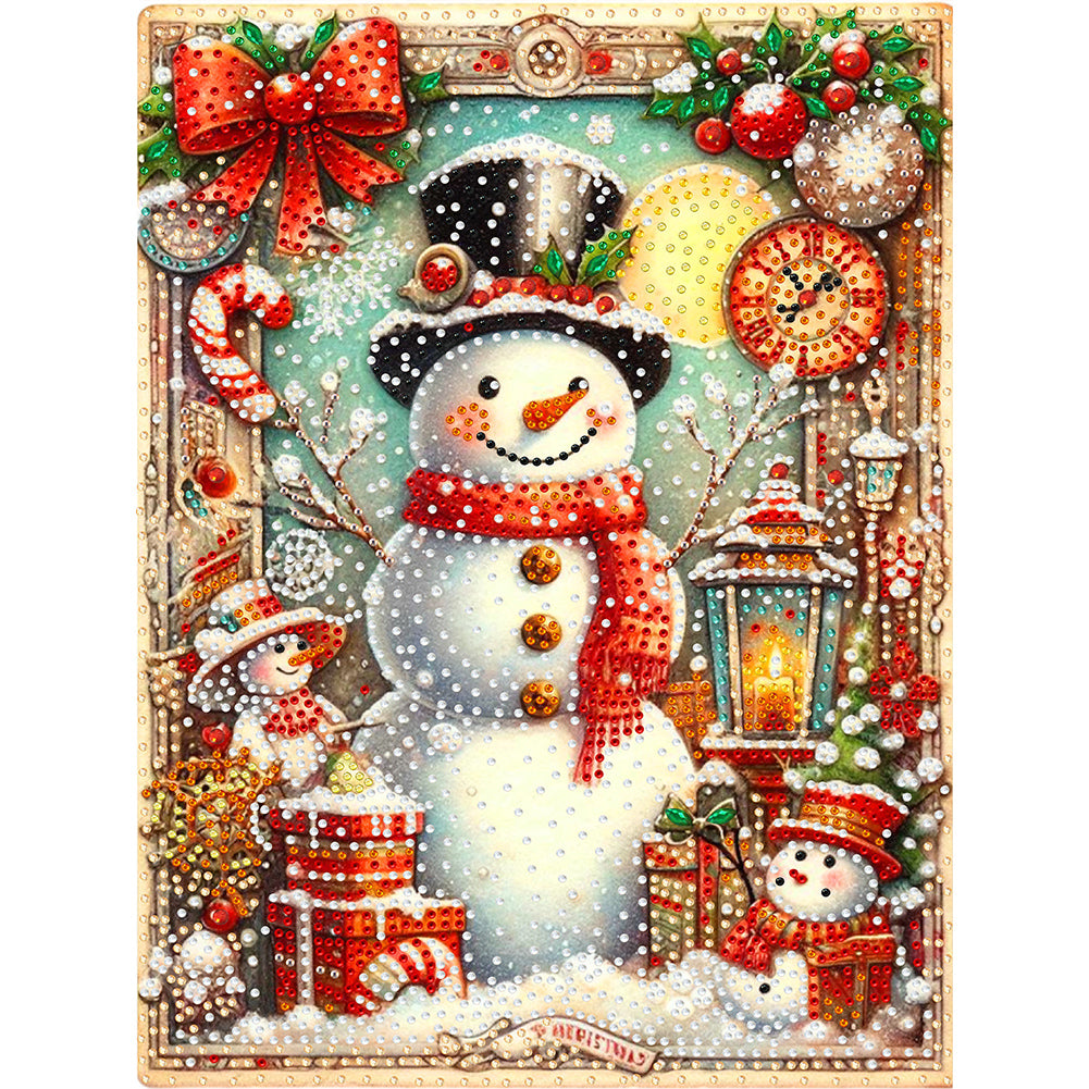 Diamond Painting - Partial Special Shaped - Snowman (30*40CM)