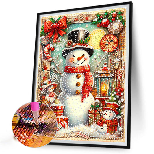 Diamond Painting - Partial Special Shaped - Snowman (30*40CM)