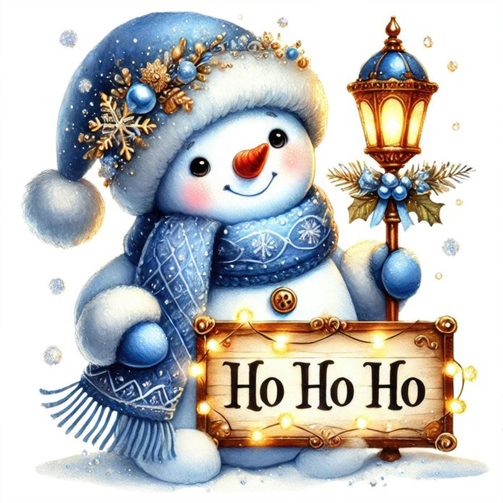 Diamond Painting - Full Round - Christmas snowman (30*30CM)