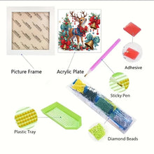 Load image into Gallery viewer, Diamond Painting - Partial Special Shaped - Christmas elk (with frame) (22.8*22.8CM)
