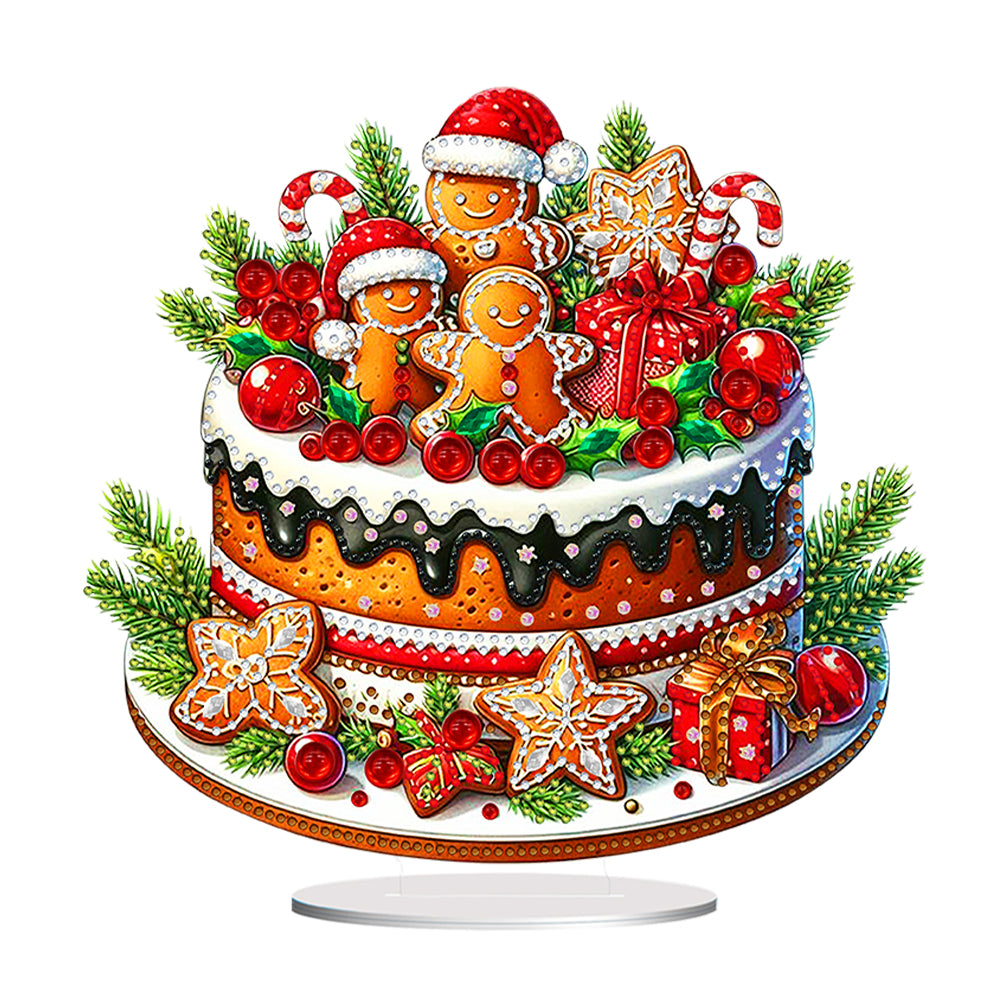 Acrylic Special Shape Cake Diamond Painting Desktop Decors for Home Office Decor