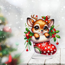 Load image into Gallery viewer, Acrylic Special Shaped Christmas Animals 5D DIY Diamond Art Tabletop Decorations
