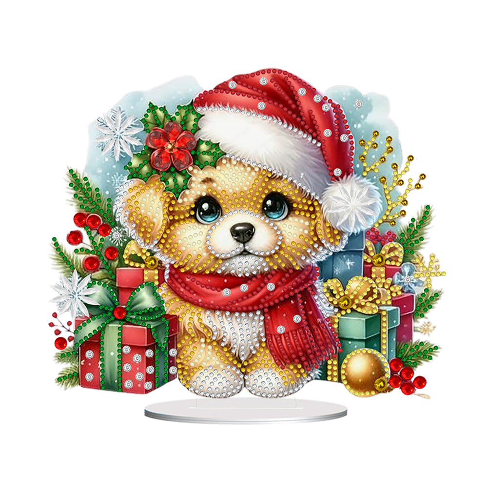 Acrylic Special Shaped Christmas Animals 5D DIY Diamond Art Tabletop Decorations
