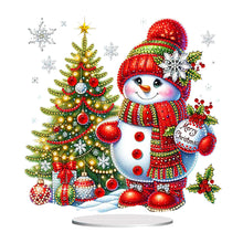 Load image into Gallery viewer, Acrylic Special Shaped Christmas Snowman 5D DIY Diamond Art Tabletop Decorations
