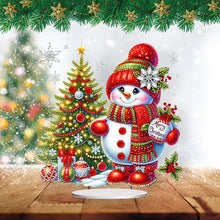 Load image into Gallery viewer, Acrylic Special Shaped Christmas Snowman 5D DIY Diamond Art Tabletop Decorations
