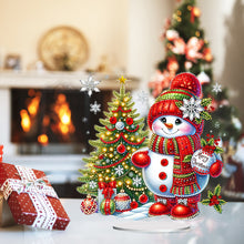 Load image into Gallery viewer, Acrylic Special Shaped Christmas Snowman 5D DIY Diamond Art Tabletop Decorations
