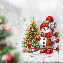 Load image into Gallery viewer, Acrylic Special Shaped Christmas Snowman 5D DIY Diamond Art Tabletop Decorations
