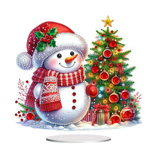 Load image into Gallery viewer, Acrylic Special Shaped Christmas Snowman 5D DIY Diamond Art Tabletop Decorations
