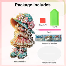 Load image into Gallery viewer, Acrylic Cute Girl Desktop Diamond Painting Art Kits for Home Office Decor
