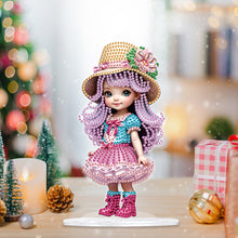 Load image into Gallery viewer, Acrylic Cute Girl Desktop Diamond Painting Art Kits for Home Office Decor
