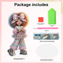 Load image into Gallery viewer, Acrylic Cute Girl Desktop Diamond Painting Art Kits for Home Office Decor
