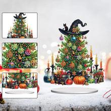 Load image into Gallery viewer, Acrylic Special Shape Christmas Tree Witch Desktop Diamond Painting Art Kits
