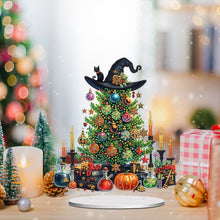 Load image into Gallery viewer, Acrylic Special Shape Christmas Tree Witch Desktop Diamond Painting Art Kits
