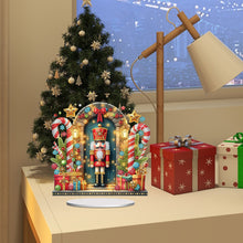 Load image into Gallery viewer, Acrylic Special Shape Christmas Nutcracker Desktop Diamond Painting Art Kits
