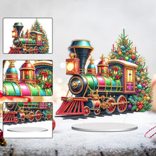 Load image into Gallery viewer, Acrylic Special Shape Christmas Train Desktop Diamond Painting Art Kits
