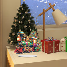 Load image into Gallery viewer, Acrylic Special Shape Christmas Train Desktop Diamond Painting Art Kits
