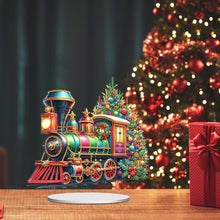 Load image into Gallery viewer, Acrylic Special Shape Christmas Train Desktop Diamond Painting Art Kits
