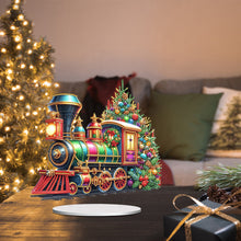 Load image into Gallery viewer, Acrylic Special Shape Christmas Train Desktop Diamond Painting Art Kits
