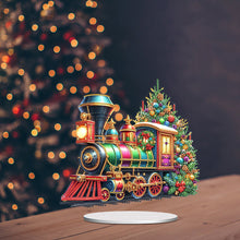 Load image into Gallery viewer, Acrylic Special Shape Christmas Train Desktop Diamond Painting Art Kits
