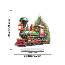 Load image into Gallery viewer, Acrylic Special Shape Christmas Train Desktop Diamond Painting Art Kits
