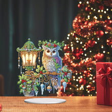 Load image into Gallery viewer, Acrylic Special Shape Christmas Owl Desktop Diamond Painting Art Craft Kits
