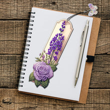Load image into Gallery viewer, 3Pcs Special Shape Flowers Diamond Painting Bookmark Making Kit for Book Lovers
