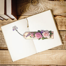 Load image into Gallery viewer, 3Pcs Special Shape Flowers Diamond Painting Bookmark Making Kit for Book Lovers
