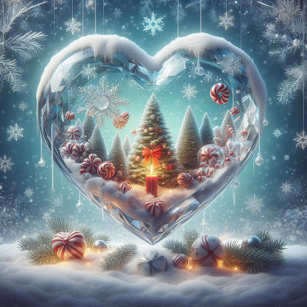 Diamond Painting - Full Round - Christmas fantasy love crystal ball (30*30CM)