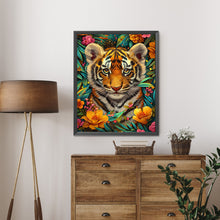 Load image into Gallery viewer, AB Diamond Painting - Full Round - Tiger in the flowers (40*50CM)
