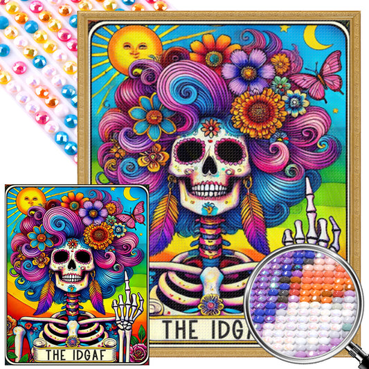 AB Diamond Painting - Full Round - Skull girl (40*50CM)