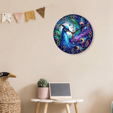 Load image into Gallery viewer, Peacock Special Shape 5D Diamond Painting Clock Art Craft for Living Room Decor
