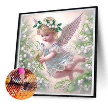 Load image into Gallery viewer, Diamond Painting - Partial Special Shaped - Angel child (30*30CM)

