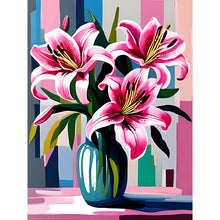 Load image into Gallery viewer, Diamond Painting - Full Round - Geometric pink lily (30*40CM)
