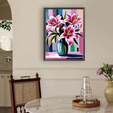 Load image into Gallery viewer, Diamond Painting - Full Round - Geometric pink lily (30*40CM)
