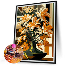 Load image into Gallery viewer, Diamond Painting - Full Round - Geometric orange lily (30*40CM)
