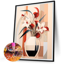Load image into Gallery viewer, Diamond Painting - Full Round - Geometric white flower (30*40CM)
