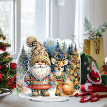 Load image into Gallery viewer, Acrylic Christmas Gnome Deer Diamond Painting Desktop Decors Bedroom Table Decor
