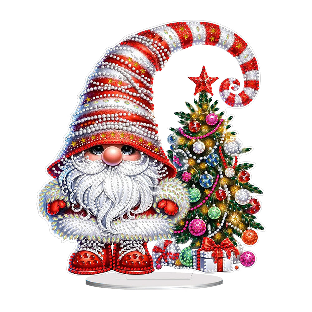 Acrylic Christmas Gnome Deer Diamond Painting Desktop Decors Bedroom Table Decor