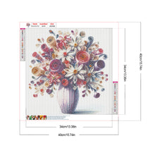 Load image into Gallery viewer, Diamond Painting - Full Round - Beautiful vase bouquet (40*40CM)
