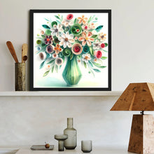 Load image into Gallery viewer, Diamond Painting - Full Round - Beautiful vase bouquet (40*40CM)
